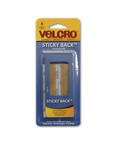 Sticky Back Velcro Strips 3-1/2, Beige (4 sets per pkg)