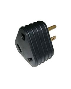 Power Cord Adapter; For Connecting RV Power Inlet To Standard Power Source; RV Plug; Triangle Shape; 30 Amp Male To 15 Amp Female; Non Locking; Without Lighted Ends; Without Handle
