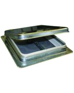 Non-Powered Roof Vent Metal Cover - Polar White Screen Frame