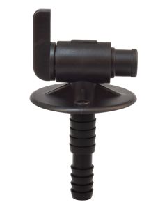 UNIVERSAL DRAIN VALVE, 3/8IN OR 1/2IN BARB W/ FLANGE, BULK
