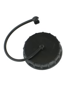 Fresh Water Inlet Cap; For Gravity Water Inlets; Bayonet Style Cap; Not Lockable; Black; Plastic; With Lanyard; Single; With Retail Package
