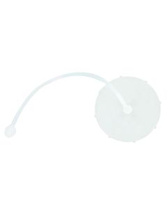 Fresh Water Inlet Cap; For Gravity Water Inlets; Bayonet Style Cap; Not Lockable; White; Plastic; With Lanyard; Single; With Retail Package
