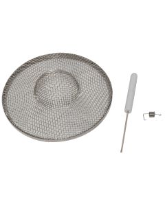 RV SCREEN, FURNACE, ROUND W/CUP, 6.15IN X 1.3IN, CARDED
