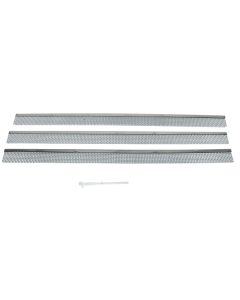 Bug Screen - RV Appliance; Refrigerator Vent; For Use With Norcold Side Vent With 19-3/4 Inch Length Louver Opening; 19.6 Inch Length x 1.3 Inch Width; Stainless Steel; Package Of 3; With Retail Package
