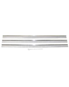 Bug Screen - RV Appliance; Refrigerator Vent; For Use With Norcold Side Vent With 27-1/2 Inch Length Louver Opening; 27.5 Inch Length x 1.3 Inch Width; Stainless Steel; Package Of 3; With Retail Package
