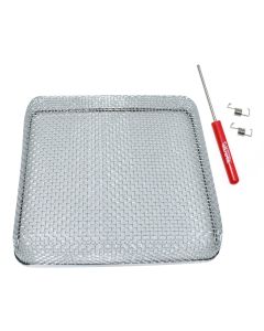 Bug Screen - RV Appliance; Water Heater Vent; For Use With Suburban 6 Gallon With Flush Mount Door; 6-3/4 Inch Length x 6-3/4 Inch Width x 1-5/16 Inch Depth; Stainless Steel; Single; With 2 Spring Fasteners And Installation Tool; With Retail Package
