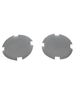 Bug Screen - RV Appliance; Plumbing Vent; For Use With 4-Prong Type Roof Vent; 2.47 Inch Diameter; Stainless Steel; Pack Of 2; With Retail Package
