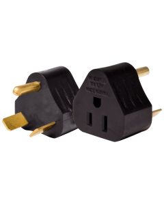 Power Cord Adapter; Mighty Cord ™; For Connecting RV Power Inlet To Standard Power Source; 30 Amp Male To 15 Amp Female; 30 Amp; Non Locking; Not Waterproof; Without Lighted Ends; With Retail Package
