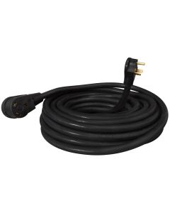 Power Cord; Mighty Cord ™; Power Supply Cord; 3 Prong; Single Outlet; 30 Amp; 50 Foot Length; Black; Without Plug Head Handle
