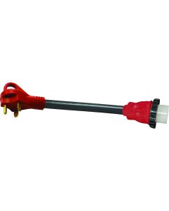 Valterra Dogbone Style Mighty Cord Detachable 12" RV Adapter Cord with Handle
