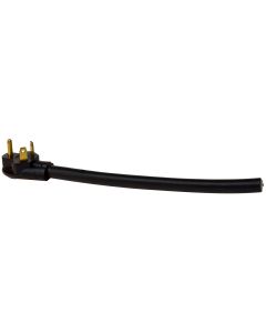 Power Cord; Mighty Cord ™; Power Supply Cord; 30 Amp; 12 Inch Length; Pigtail Male End; Black
