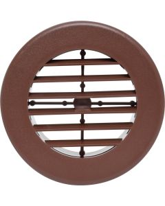 Heating/ Cooling Register; Without Damper; Walnut; Plastic
