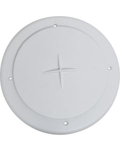 Heating/ Cooling Register; Ceiling Mount; 4 Inch Diameter; 360 Degree Rotation; White; Plastic
