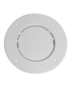 Heating/ Cooling Register; 4 Inch Diameter; 360 Degree Rotation; White; Plastic
