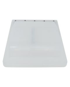 Roof Vent Lid; Replacement Universal Lid For Jensen/ Ventline/ Elixir/ Ventadome Roof Vent; White; Polypropylene; With Mounting Hardware; Retail Box Package
