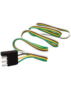 Trailer Wiring Connector; Trailer Side; 4-Way Flat Harness; 3 Foot Lead Wire Length
