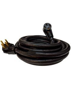 Power Cord; Mighty Cord ™; Power Supply Cord; 3 Prong; Single Outlet; 50 Amp; 10 Gauge; 3 Wire; 25 Foot Length; Black; Without Plug Head Handle; UL Approved
