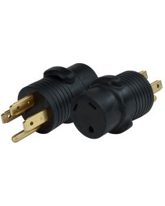 Power Cord Adapter; Mighty Cord ™; For Connecting RV Power Inlet To Standard Power Source; 50 Amp Male To 30 Amp Female; 50 Amp; Non Locking; Not Waterproof; Without Lighted Ends; Without Handle

