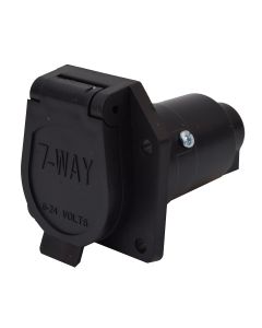 Trailer Wiring Connector; Vehicle Side; 7-Way Round; Without Lead Wire
