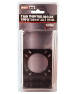 Trailer Wiring Connector Mounting Bracket; For Use With 7-Way Connector; Bolt On; Bumper Mount; Black; Steel; Without Dust Cover; Single; With Retail Package
