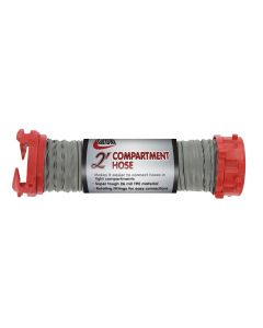 Sewer Hose; Viper ™; 2 Foot Length Compartment Hose; 26 Mil TPE Material; Gray With Red Fittings; With Hose and Fittings; With Retail Wrap Card
