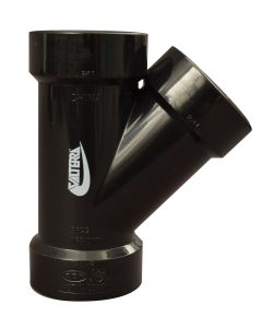 Sewer Waste Valve Fitting; Drain-Waste-Ventilation; Wye; 1-1/2 Inch Hub; Drain/ Waste/ Ventilation (DWV); Plastic
