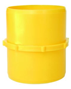 Sewer Hose Connector; Drain Hose Coupler; For Connecting Two Drain Hoses Together; Straight Coupler; 3 Inch Hose To 3 Inch Hose; Yellow
