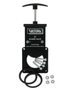 Sewer Waste Valve; Bladex ™; Replacement Waste Valve Body For Bladex ™/ Bristol/ Anonda Valves; Handle Actuated; Waste Valve Body Only; 2 Inch Waste Valve; Without Fittings; With Plastic Handle; Without Cap; Without Coupler; With Seals/ Nuts and Bolts