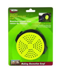 Waste Valve Cap, Vented, Carded