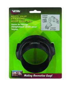 Hose Adapter, 3in Straight, Black, Carded