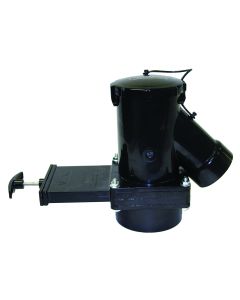 Sewer Waste Valve; Waste Valve For RV Black Water System; Handle Actuated; Wye Fixed Valve; 3 Inch Waste Valve; With 3 Inch Hub x 2 Inch Hub x 3 Inch Bayonet Cap; With Plastic Handle; With Cap and Strap; Without Coupler

