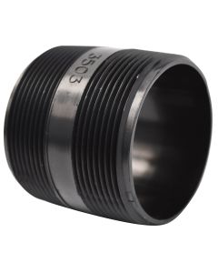 ABS NIPPLE, 3IN X 3IN, THREADED ON BOTH ENDS

