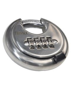 Padlock; Combination Type; 3/8 Inch Diameter Shackle; Stainless Steel