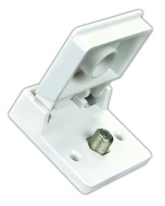 Outdoor Receptacle, Single Coax, White