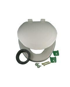White Aria Toilet Seat and Cover Assembly