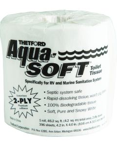 Aqua-Soft 2-Ply Toilet Tissue, Single Roll