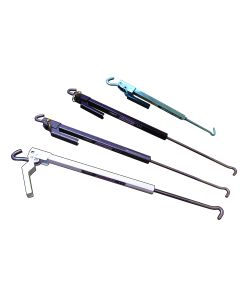 Turnbuckle; FastGun; Use With Frame Mounted Tie Down; Spring Loaded Hook and Hook Style; 25 Inch to 43 Inch Reach; With Quick Disconnect Handle; Lockable; Lock Sold Separate; Powder Coated; Black; Stainless Steel; Set of 2
