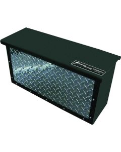 Battery Box; Power Armor DH; Fits Two 6 Volt or 12 Volt Batteries/ Inside Dimensions: 26-3/4 Inch Length x 8-3/16 Inch Width x 13 Inch Height; With Mounting Hardware; Lockable; Powder Coated and Diamond Plate; Black and Silver; Aluminum; With Hold Down St
