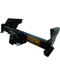Trailer Hitch Rear; Power Armor; Class V; Square Tube Welded; 2-1/2 Inch Upper and 2 Inch Lower Receivers; 20000 Pound Weight Carrying Capacity/ 2500 Pound Tongue Weight Capacity; 30000 Pound Weight Distributing Capacity/ 3000 Tongue Weight Capacity