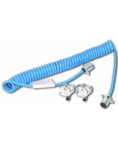 Trailer Wiring Connector Adapter; 4 Flat to 4 Flat; Coiled Wire Extending To Over 7 Feet