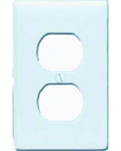 Receptacle Cover; Diamond Group; Two Receptacle Openings; White
