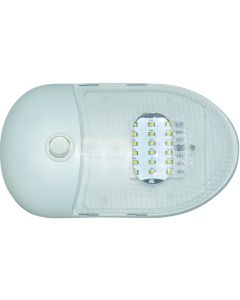 Slim Line Single Dome LED Light. Daylight 5500K, 175 Lumens