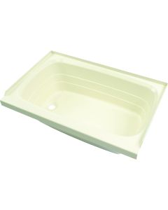 Bathtub; Better Bath; Standard Tub; 24 Inch x 36 Inch; With Threshold; Without Seat; Smooth Floor Surface; Left Hand Drain; Parchment; ABS
