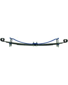 Helper Spring Kit; EZ-990 Series; Leaf Spring Design; Rear Upper; 2000 Pound Load Capacity; Step Bracket Style; Steel; With 2 Springs/ U Bolts/ Hardware
