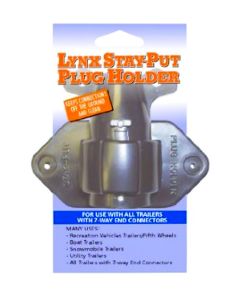 Trailer Wiring Connector Holder; Stay-Put Plug Holder; Holds 7 Way End Connectors; Black
