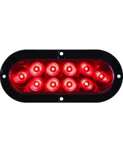 Optronics, Trailer Light; STL78 SERIES; Stop/Turn/Tail Light; LED Bulb; Oval; Red; 7.56 Inch Length x 3.3 Inch Width x 3/4 Inch Depth