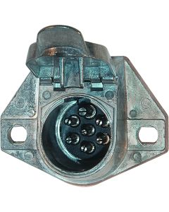 Hopkins MFG, Trailer Wiring Connector; Vehicle Side; 7 Pole Round; Metal