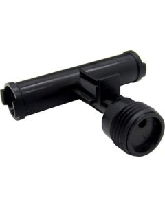 Shower Head Diverter; Replacement Diverter Valve; Straight Tee; Black; With Vacuum Breaker Head
