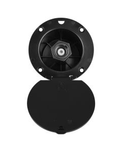 Exterior Spray Port; Quick Connect Valve Without Hose Storage; 3-7/8 Inch Radius x 3.1 Inch Diameter; 2.65 Inch Round Hole Installation; Black; Must Use Part Number DF-SA187-BK
