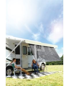Awning Sun Block Panel; For Use Along Awning Length; 4 Foot 6 Inch Drop x 10 Foot Length; Black

